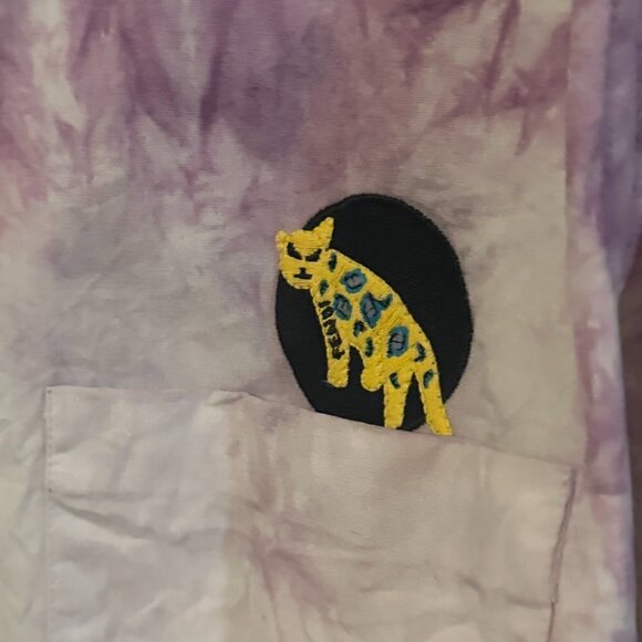 Fendi Purple Shirt Mans Tie Dye Button up Size Small Long Sleeve Cotton Couture - Picture 7 of 10